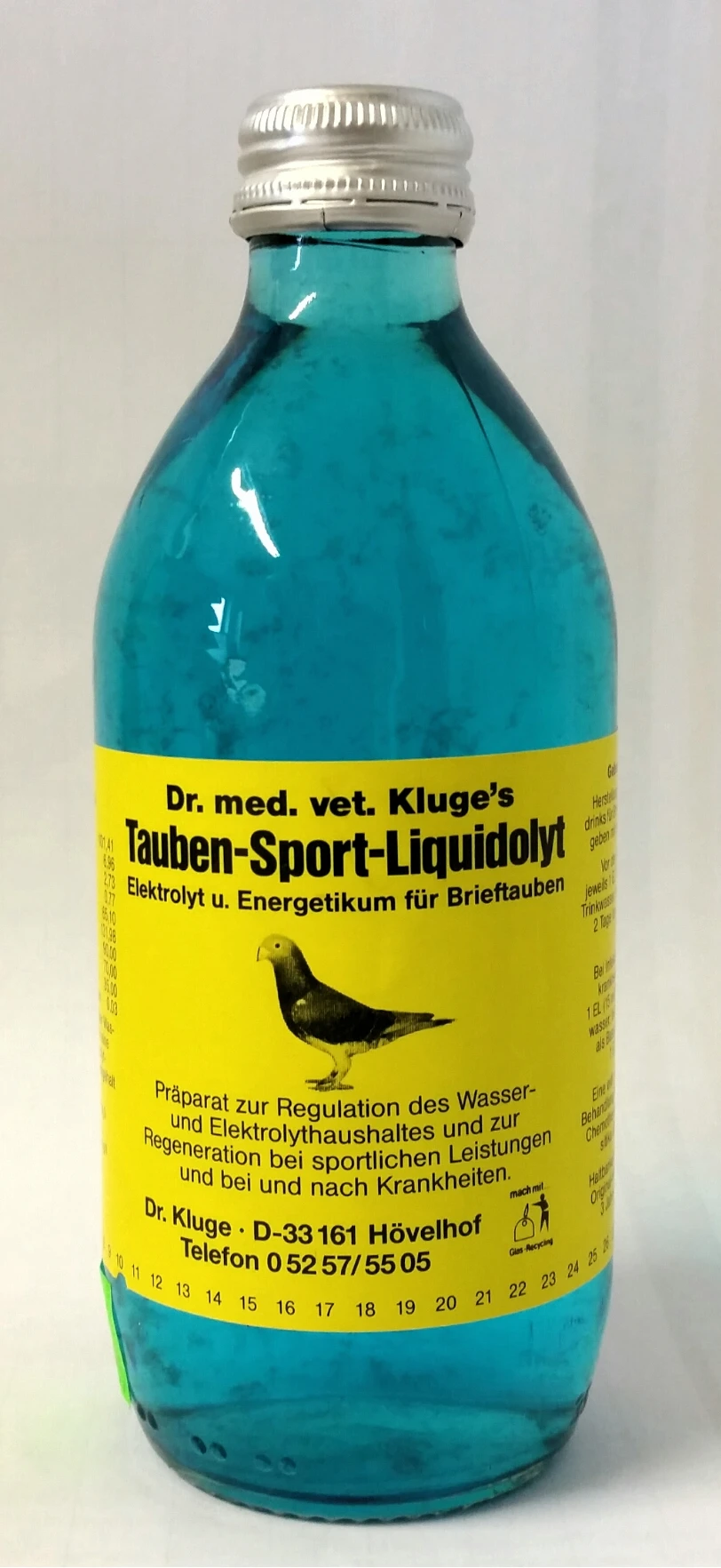 Dr. Kluge Tauben-Sport-Liquidolyt Blaue Bombe 330 Ml 3 Dr. Kluge Tauben-Sport-Liquidolyt Blaue Bombe 330 Ml
